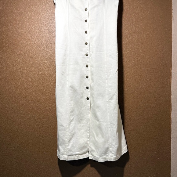 Free People Desert Desire Midi Dress Button Down Cream Size M NWOT Boho Coastal - Picture 8 of 12